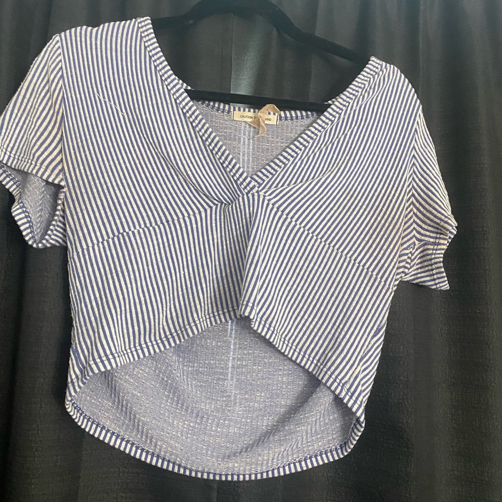 Striped V-Neck Women's Top